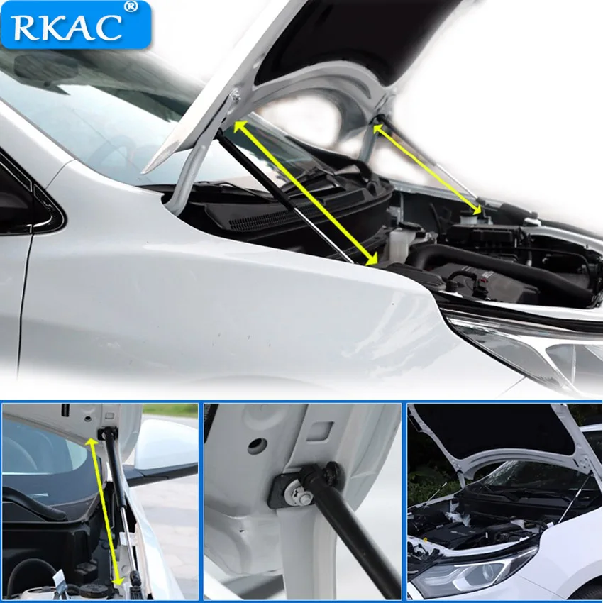 RKAC For Chevrolet Equinox 2017 2018 2019 Car Bonnet Hood Support Hydraulic Rod Strut Bars Lift Spring Shock Absorber Bracket