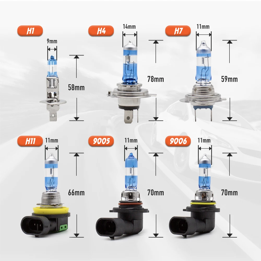 Fagis Hot Sale Lampada H3 H4 H7 Car Headlight Lamp 9005 HB3 9006 HB4 9012 Hir2 H8 H9 H11 Fog Lights Auto Halogen Bulbs