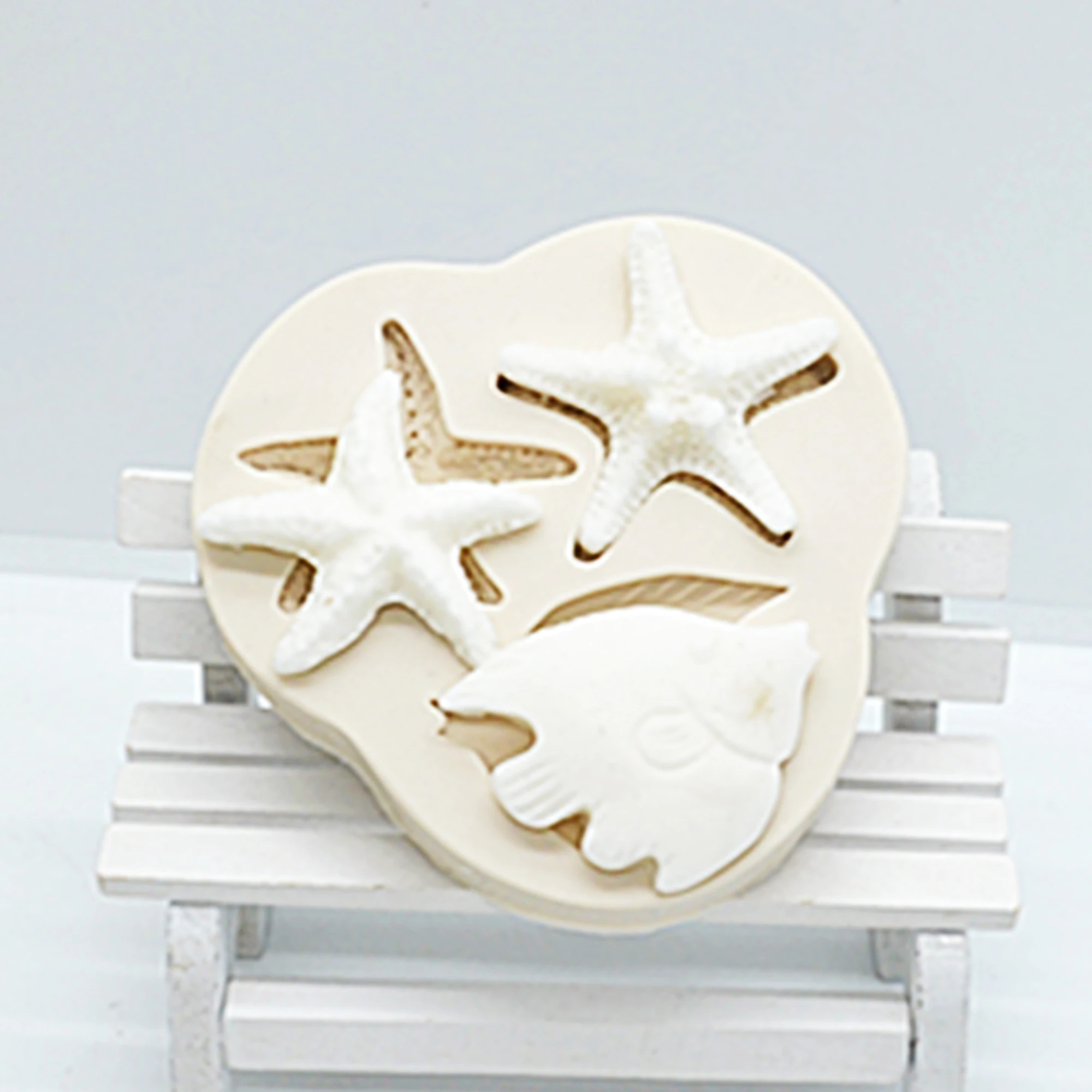 XiaoXiang Starfish Silicone Molds Baking Accessories DIY Fish Resin Chocolate Mold Fondant Cake Decorating Tools