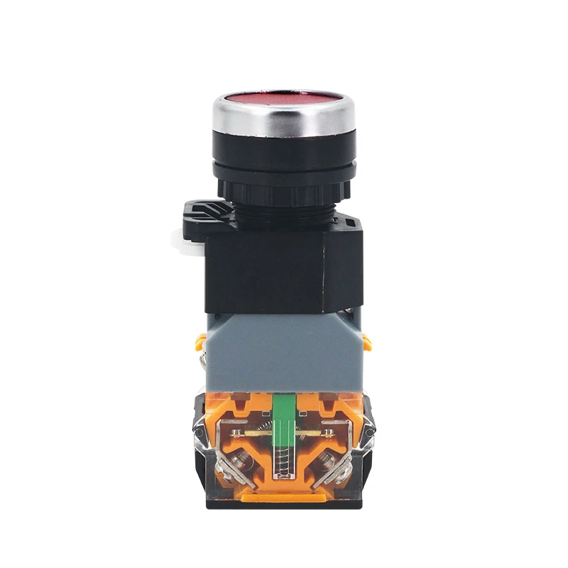 1pcs LA38 Button Switch Self-locking Start Power Switch Self-reset Button 22MM with LED light 12V24V220V Red/green/blue/white