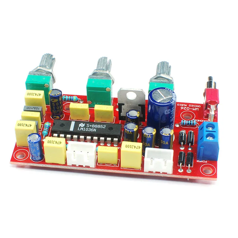 يونسيان LM1036 مكبر للصوت ايفي OP-AMP حجم لوحة تحكم ثلاثة أضعاف باس حجم EQ التحكم Preamp لمكبر للصوت