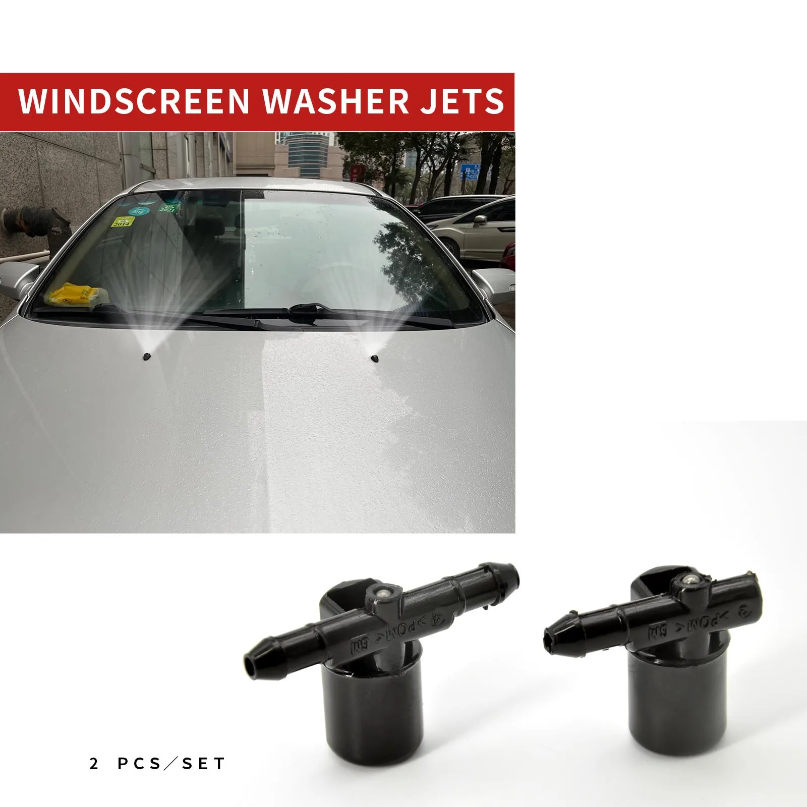 2Pcs/lot Front Windshield Wiper Washer Jet Nozzle For Opel Insignia A 2008 - 2017 OE: 12782508 & 12782509