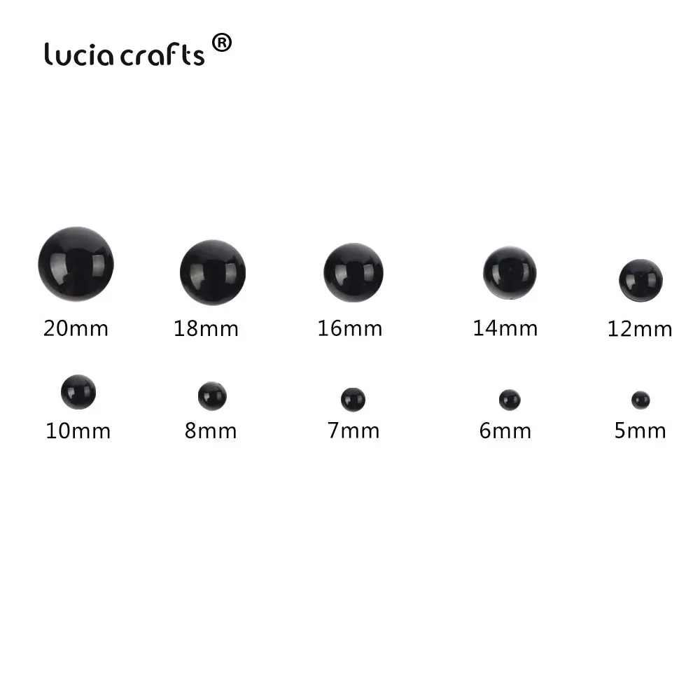 5-20mm Half Round Pearl Beads Flatback Plastic  Scrapbook Beads  Toy Eyes For DIY Decorate K0824