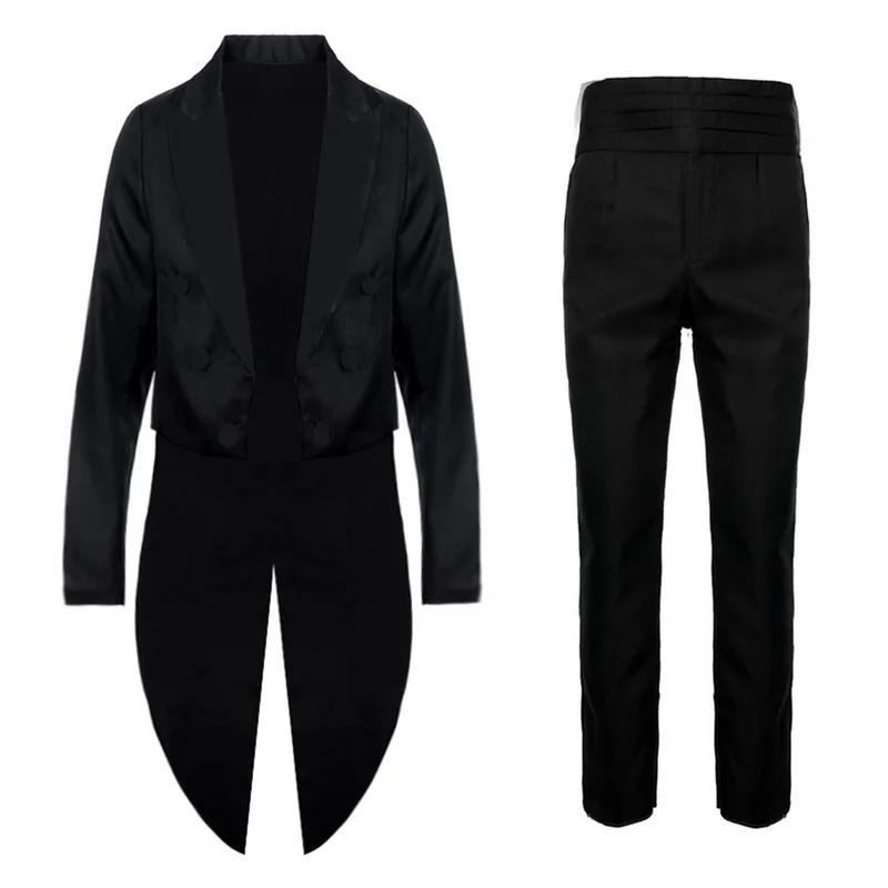 Negro Delgado – ensemble 2 pièces pour homme, costume formel pour business, Blazer, pantalon de bureau, Cosplay