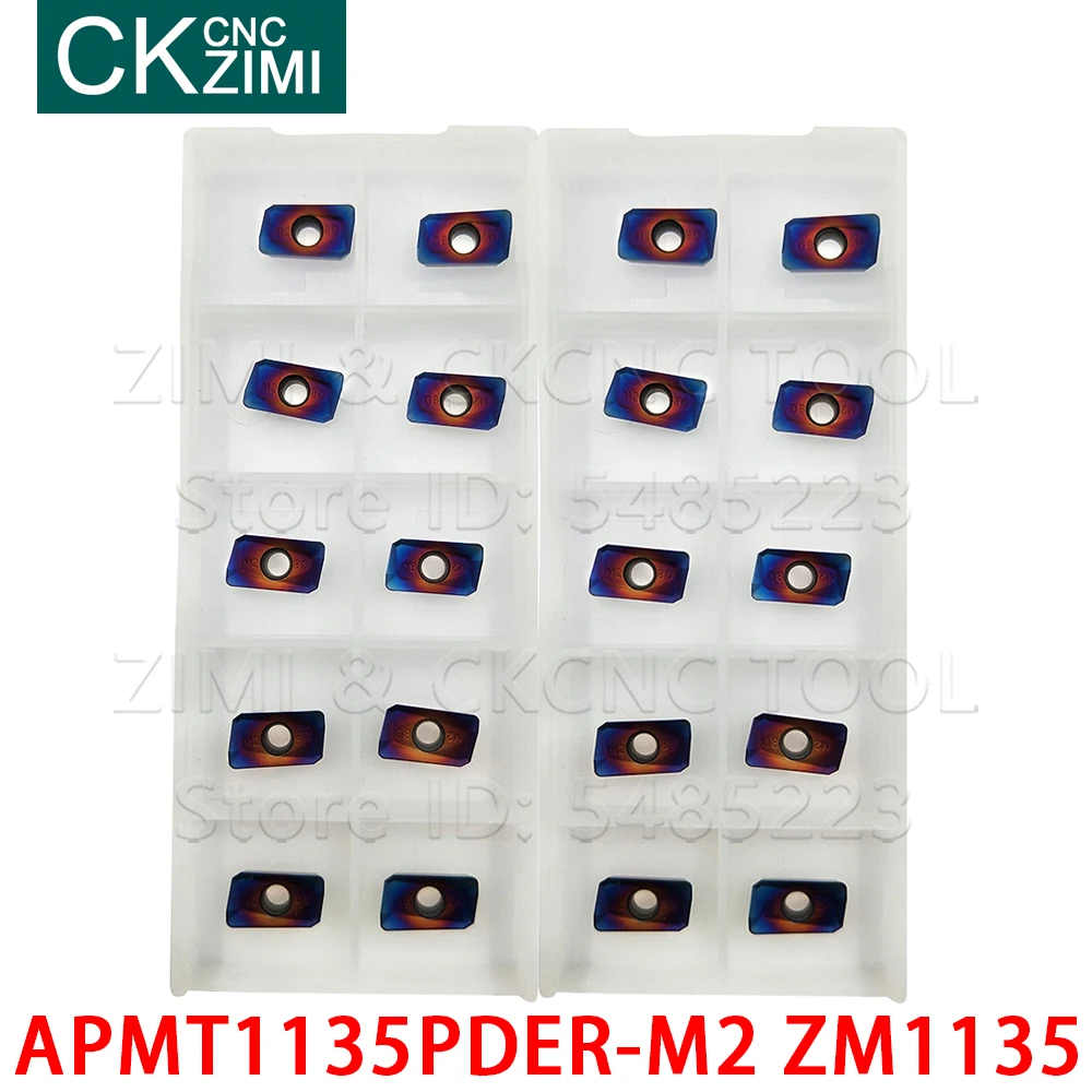 APMT1135PDER-M2 carbure insère fraise APMT 1135 PDER CNC carré épaule fraise machine tour outil de coupe usinage