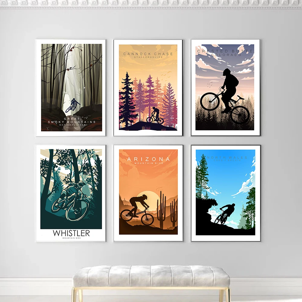 

Outside Sports Bike Cycling Canvas Painting Vintage France Paris Cyclist Race Commemorative Activities Poster Wall Art Pictures