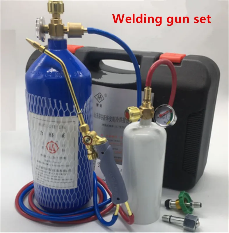 Set di torce portatili strumento di riparazione della refrigerazione aria condizionata tubo di rame torcia per saldatura torcia per ossigeno attrezzatura per saldatura a Gas 2L