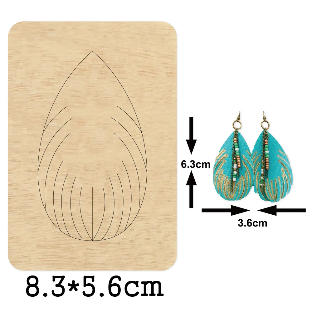 Water drop earrings cutting dies 2020 new die cut &wooden dies Suitable for common die cutting machines on the market