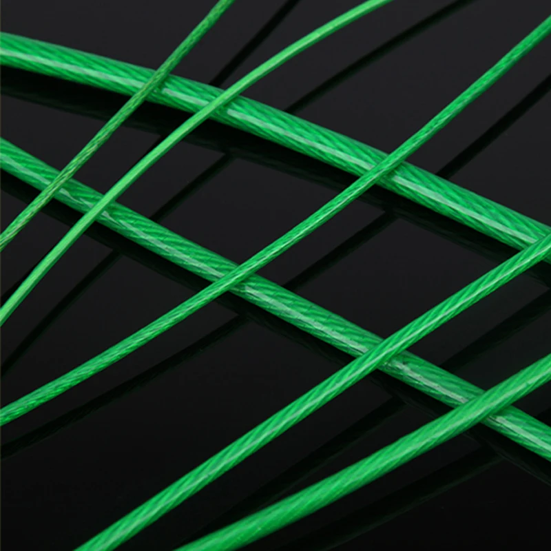 100 Meters Steel wire Green PVC Coated Flexible Steel Cord Rope Cable for Clothesline Greenhouse Grape Rack Shed 2mm