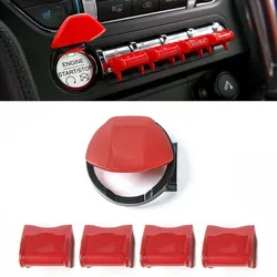 5PCS Car Engine Start Stop Button & Dashboard Button Switch Button Cover For Ford Mustang 2015 2106 2017 Car Interior Mouldings