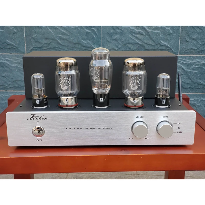 LaoChen K1 KT88 Tube Amplifier HIFI OCK1 Bluetooth 5.0 OldChen Audio Lamp Amp