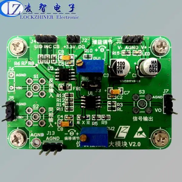 Instrument Amplifier AD620 Module Weak Signal Program Controlled Amplifier NC Potentiometer X9318