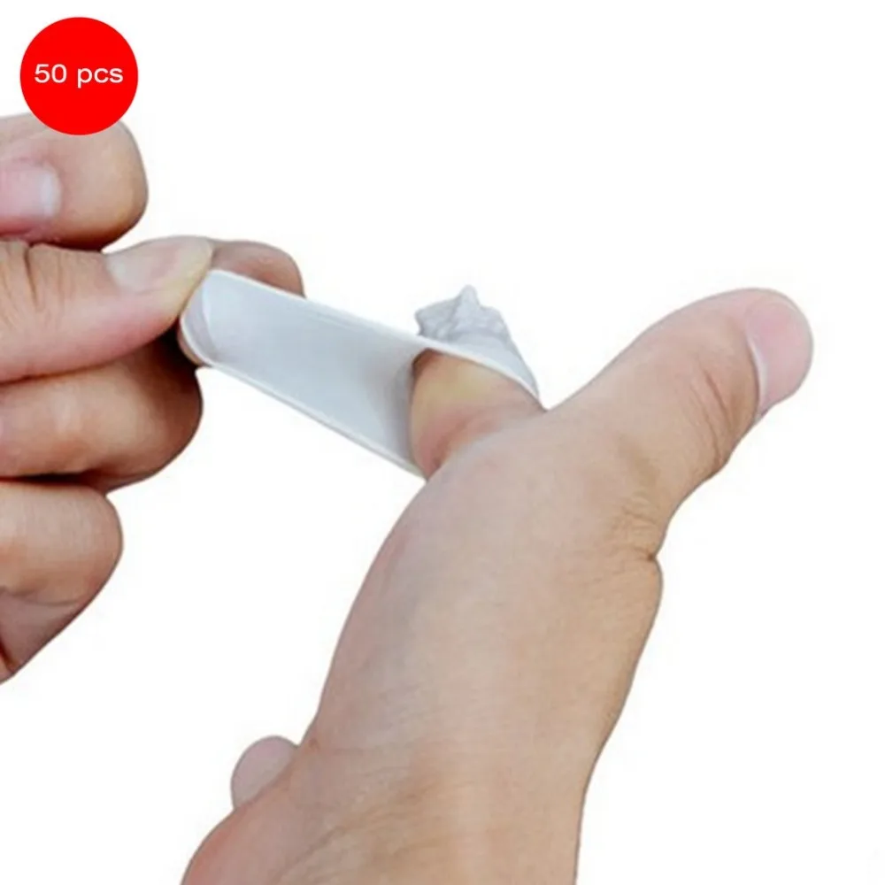 50 ชิ้น/เซ็ตน้ำยางธรรมชาติ Anti-Static Finger Cots การออกแบบแต่งหน้า Eyebrow Extension ถุงมือเครื่องมือขายส่ง