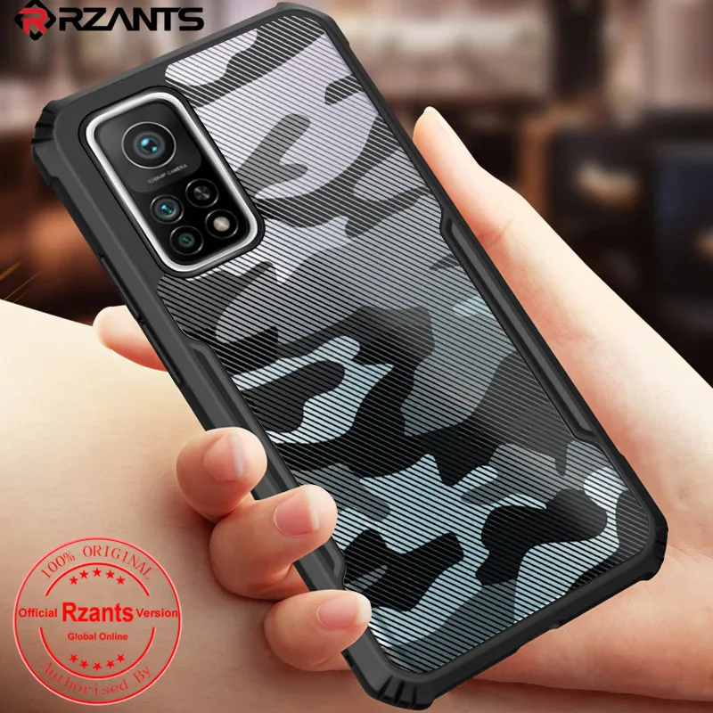 Rzants For Xiaomi Mi 10T / 10T Pro Case Hard [Camouflage Beetle] Hybrid Shockproof Slim Crystal Clear Cover