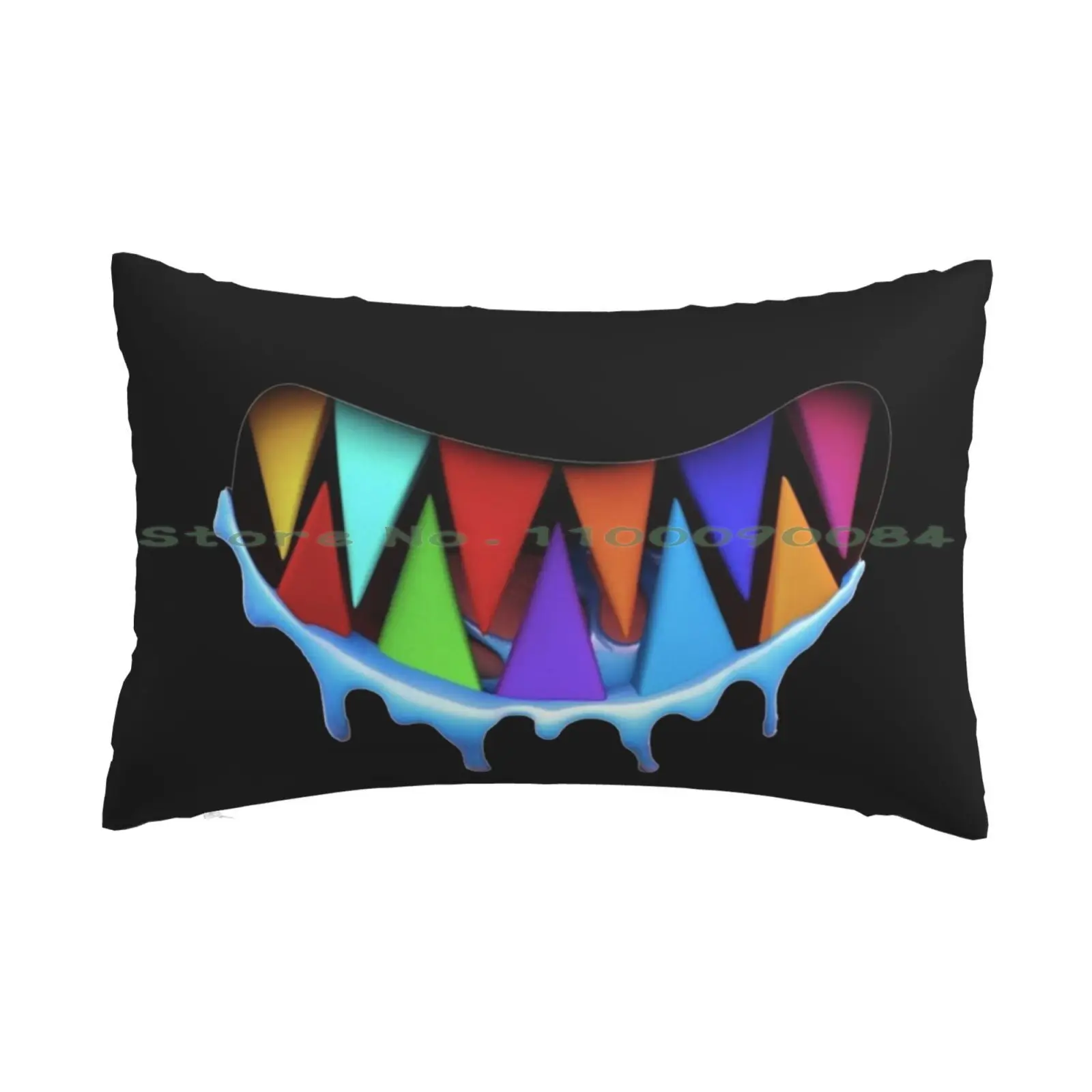 Shark Rainbow Color Teeth Pillow Case 20x30 50*75 Sofa Bedroom 6ix9ine Gooba 69 Rainbow Shark Theeth Tooth Sixnine Long