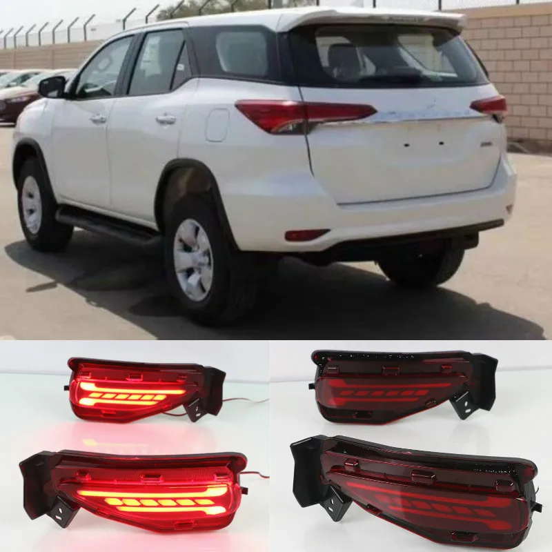 

2Pcs LED Reflector For Toyota Fortuner SW4 2015-2019 Rear Bumper Light Fog Lamp Brake Light Turn Signal Light