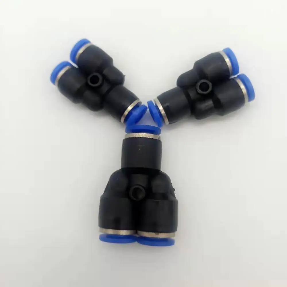 Y-type three-way quick pneumatic plastic insert connection PY4 PY6 PY8 PY10 PY12 PY16