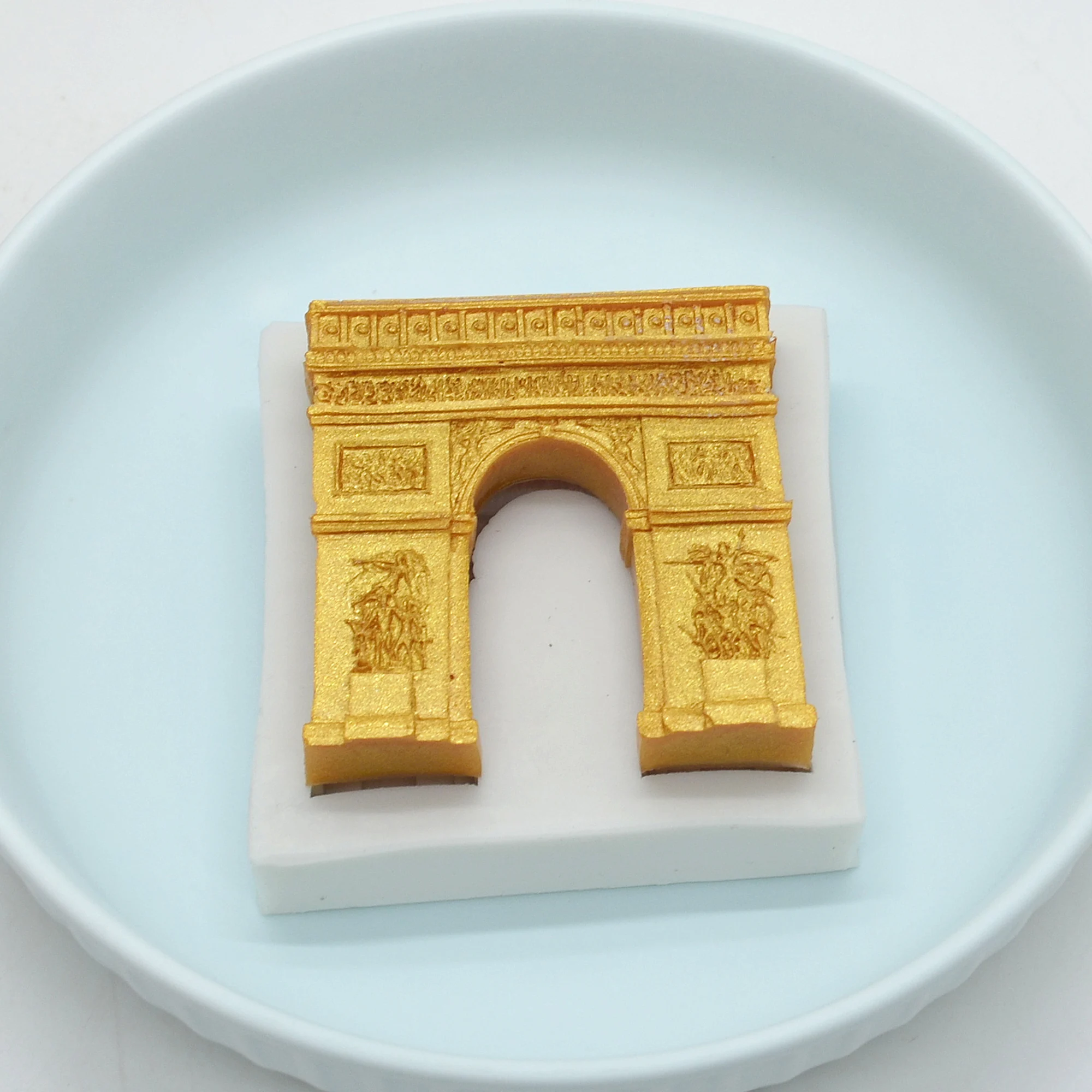 Door Cake Border Silicone Molds Fondant Cake Decorating Tools Triumphal Arch Cupcake Chocolate Mold Baking Accessories