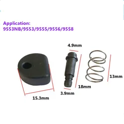 Botón de autobloqueo de freno de amoladora angular, cabezal de pasador autoblocante, botón de carcasa adecuado para Makita 9553NB