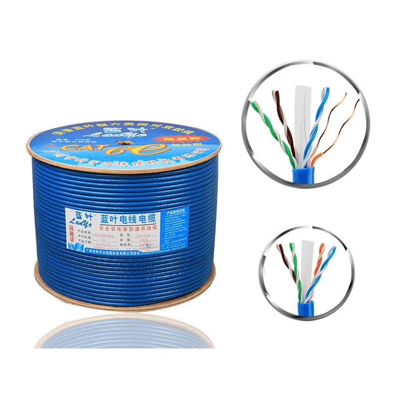 Super Category 6 0.58 Oxygen-free Copper Twisted Pair Broadband Monitoring Unshielded Network Cable