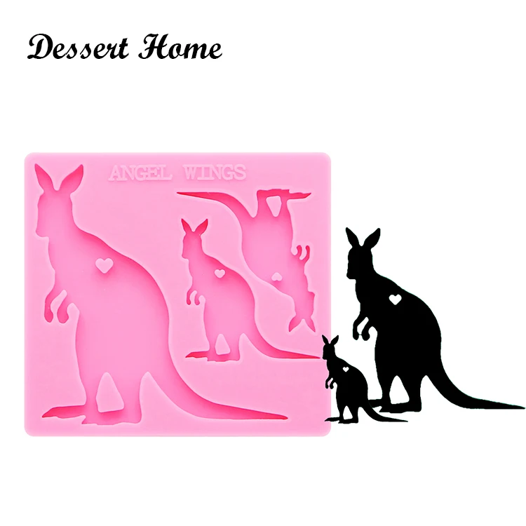 DY0125 DIY Epoxy resin molds kangaroo family mold for keychain pendant Jewelry Makeing silicone molds