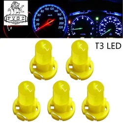 5Pcs T3 LED SMD 12V Car Instrument Lamp Auto Bulbs Climate Control Dash Signal Yellow, Blue, Red, Green,White Side Board Light