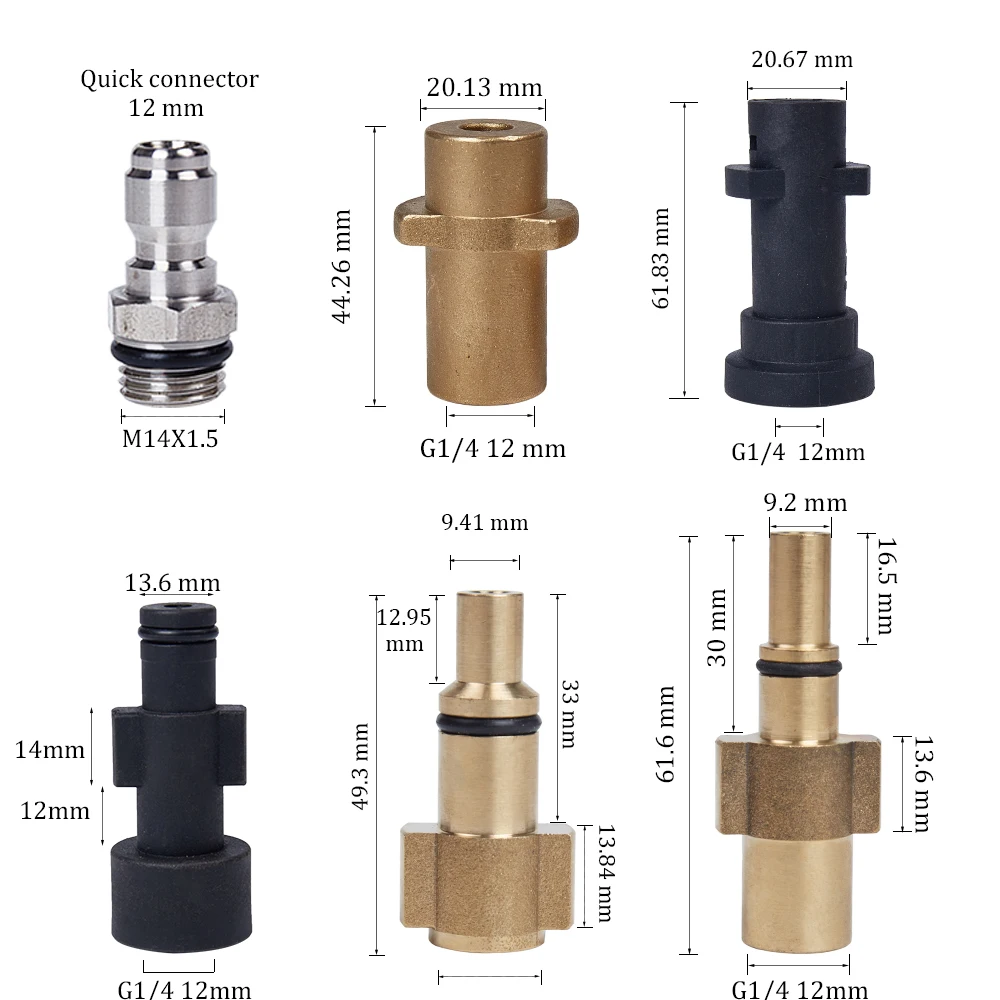 Foam Lance Adapter Fitting for Black Decker Connector Adapter For Foam Nozzle High Pressure Washer