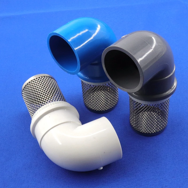 20~32mm PVC Elbow Connectors With 304 Stainless Steel Filter Aquarium Fish Tank Accessories Garden Drip Irrigation Pump Filter