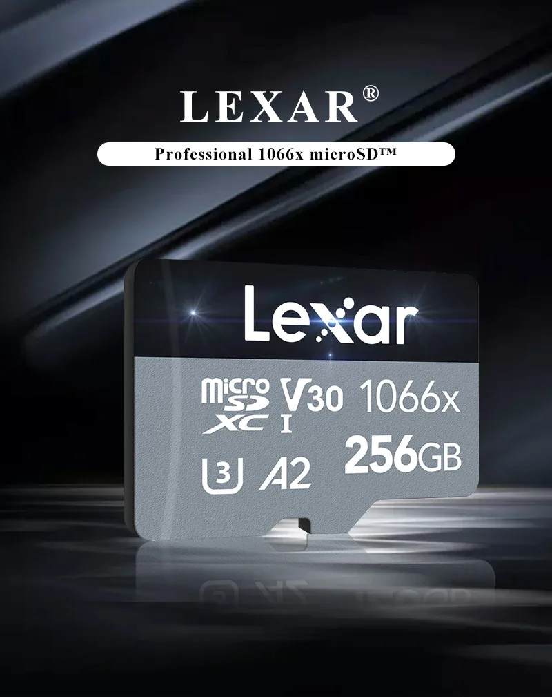 Original Lexar Professional Micro TF-Karte 1366x 64GB 128GB Flash-Karte V30 A2 Klasse 10 SDXC Max 160MB/s für Kamera – Detail 1