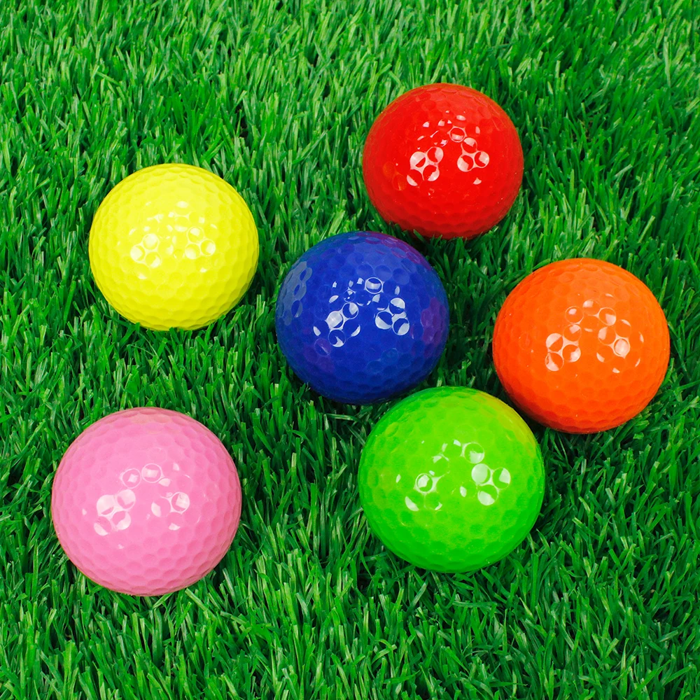 6 pçs mini colorido Driving Range prática bolas de golfe em massa ao ar livre