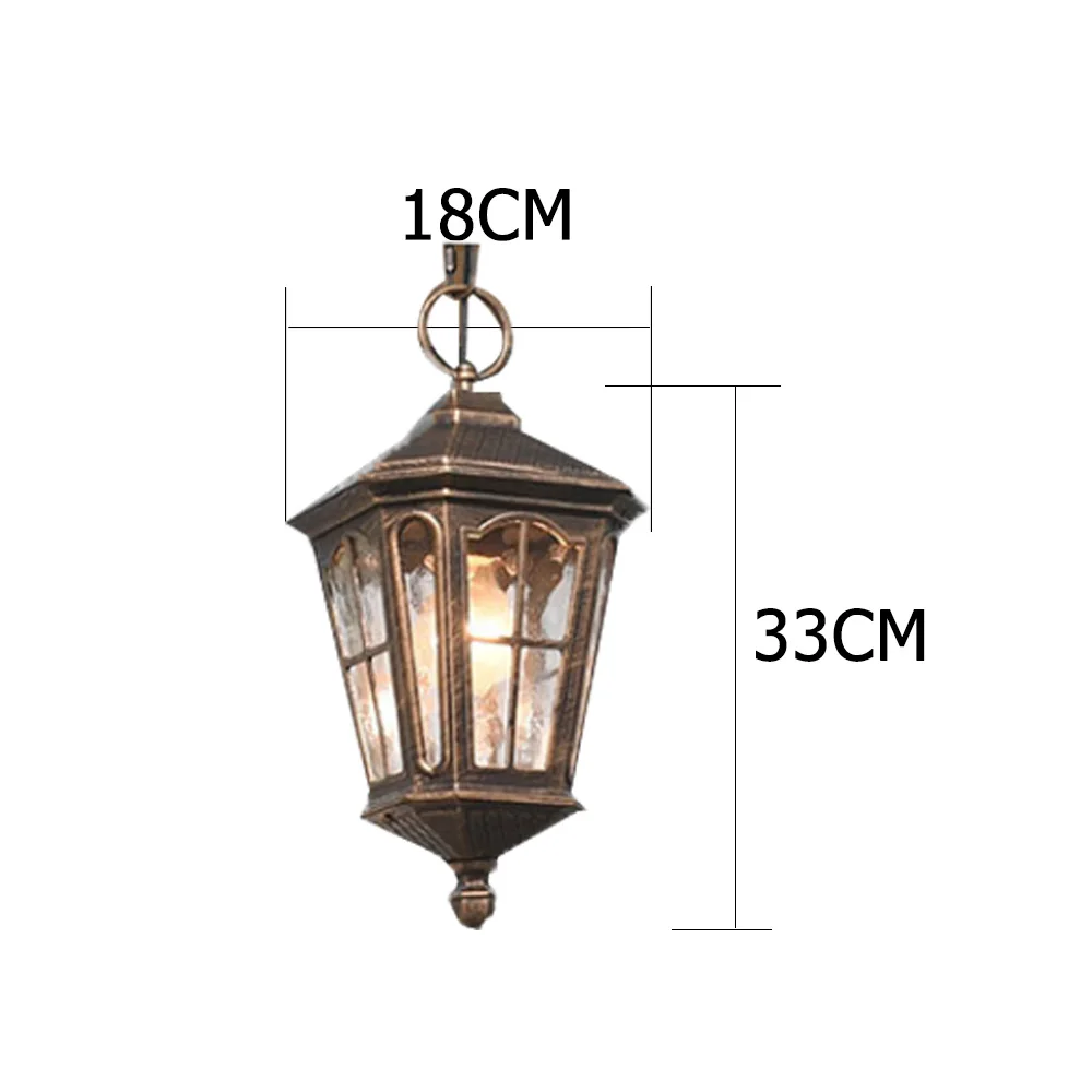 Retro Outdoor Pendant Lamps 220V Waterproof IP65 Chandelier for Garden Courtyard Villa Gateway Europe Style Ceiling Lighting E27