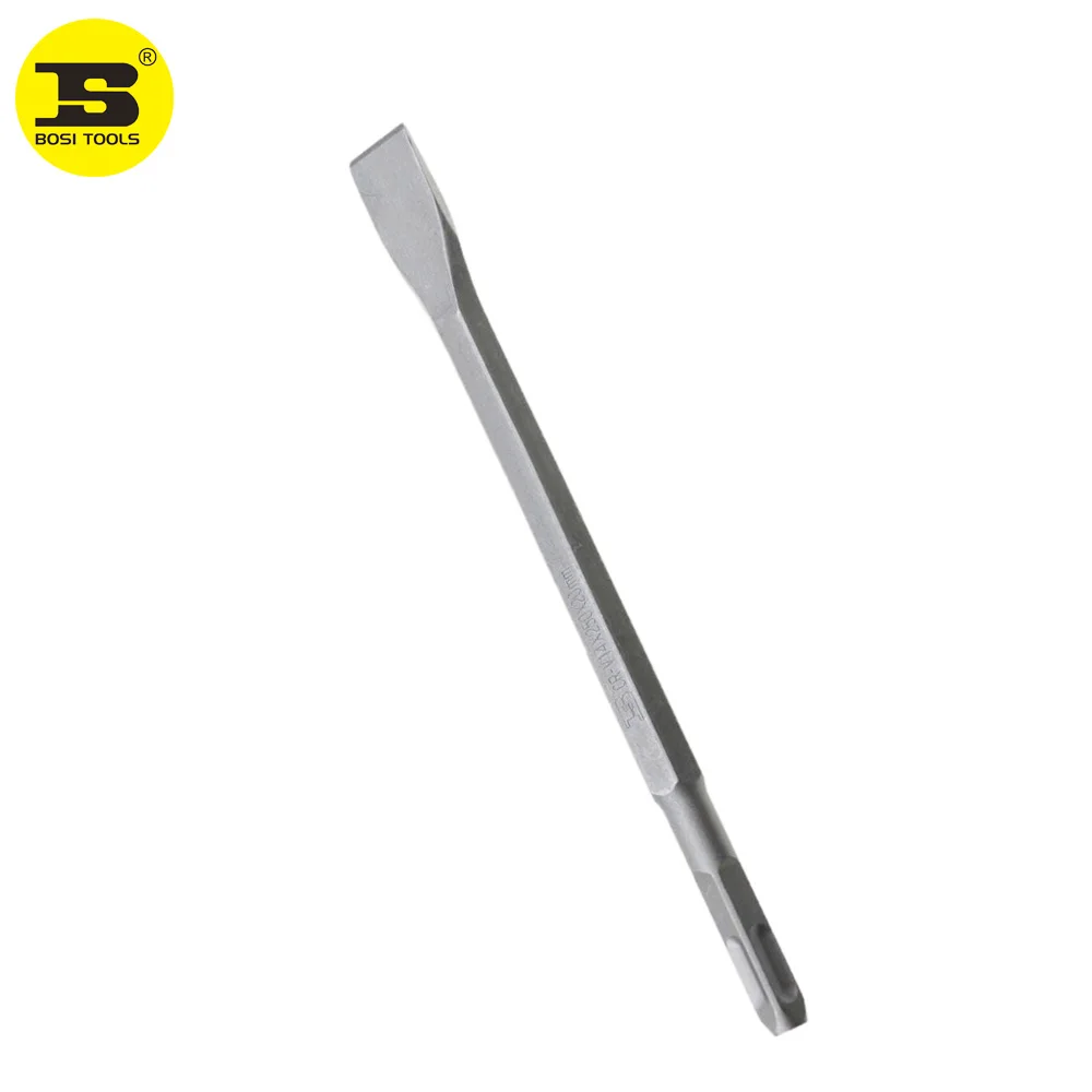 BOSI 14mmX250mmx20mm Four Hollow Square Drilling Flat Chisel Cr-V Steel