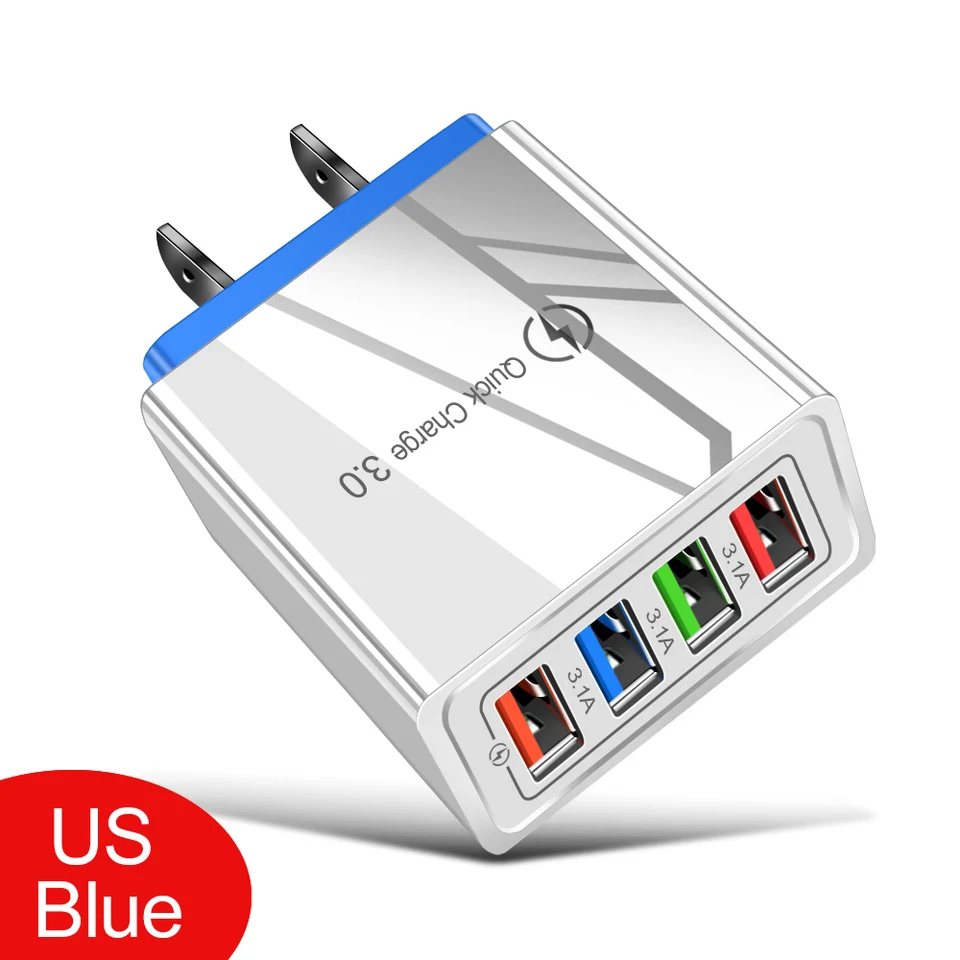 EU/US Plug USB Charger Quick Charge 3.0 For Phone Adapter for iPhone 15 Pro Max Tablet Portable Wall Mobile Charger Fast Charger, image 9