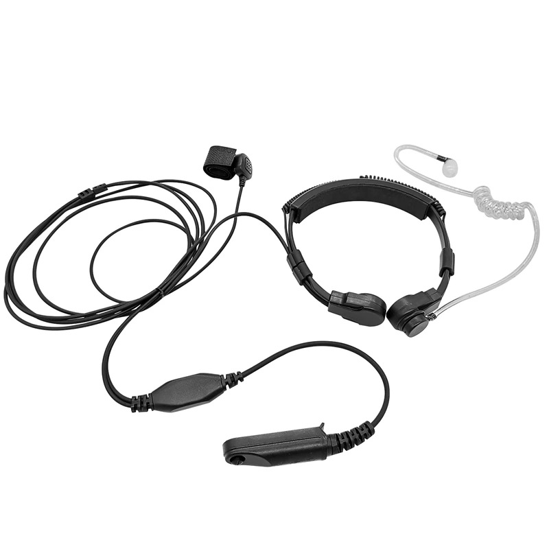 Walkie Talkies Throat Mic Earpiece, Compatible with BAOFENG UV-9R, Covert Acoustic Tube, Two Way Radio Headset