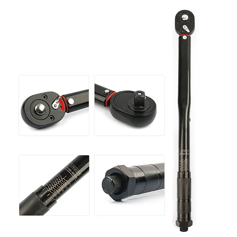 3/8” Torque Preset Torque Wrench Drive Tool 19-110Nm Two-way Adjustment Spanner Auto Repair Hand Tools Car Bike Repair Hand Tool