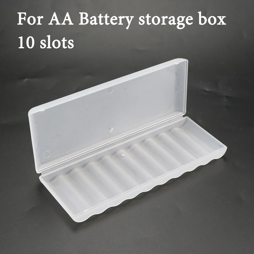 Custodia in plastica rigida custodia per contenitore custodia per Organizer custodia per custodia custodia per scatola di immagazzinaggio 8 10 Slot AA AAA Battery Box