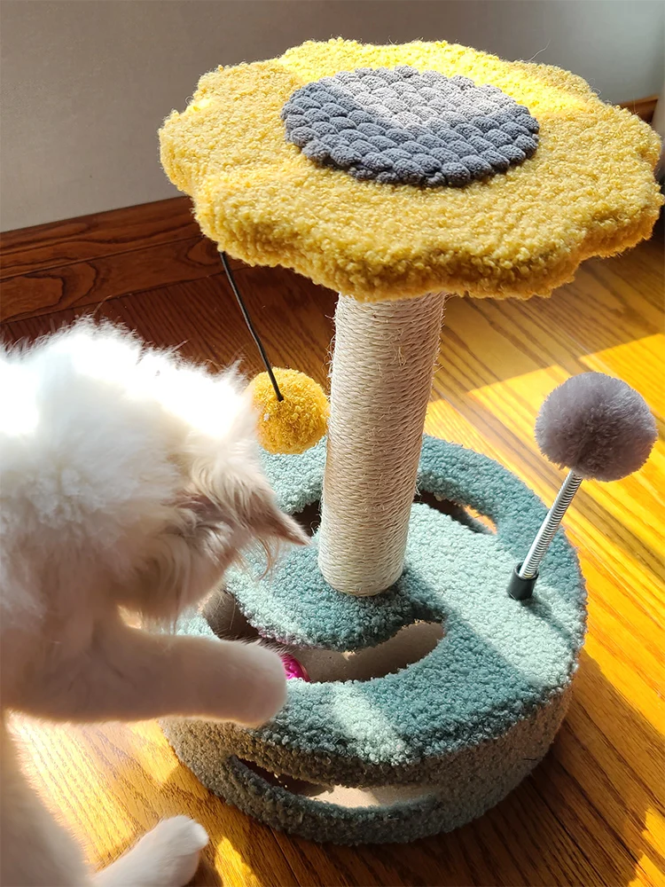 Cat climbing frame, cat litter, small cat tree climbing column, funny cat toy, scratching board, scratching column, pet supplies