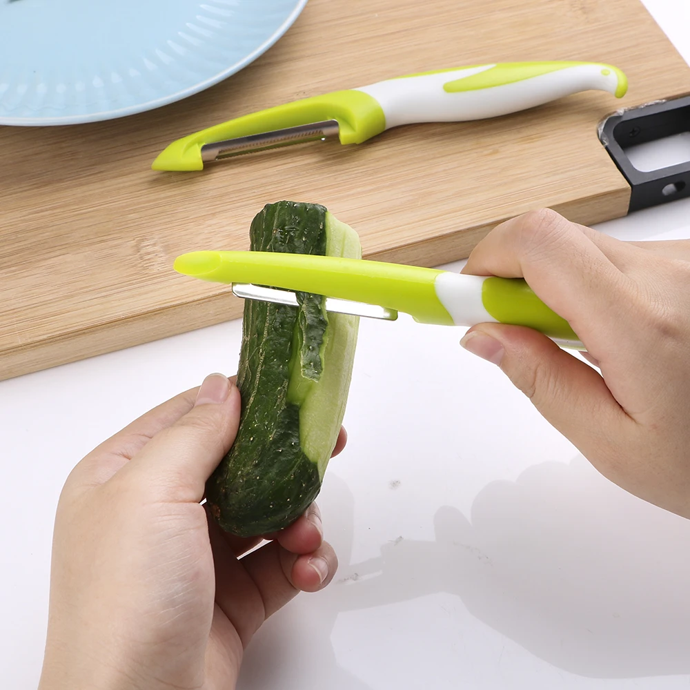 Pelapatate in acciaio inossidabile Zester Affettatrice per verdure Pelapatate Coltello Gadget Carota Patate Frutta Tritari Grattugia Rasoio Taglierina affilata
