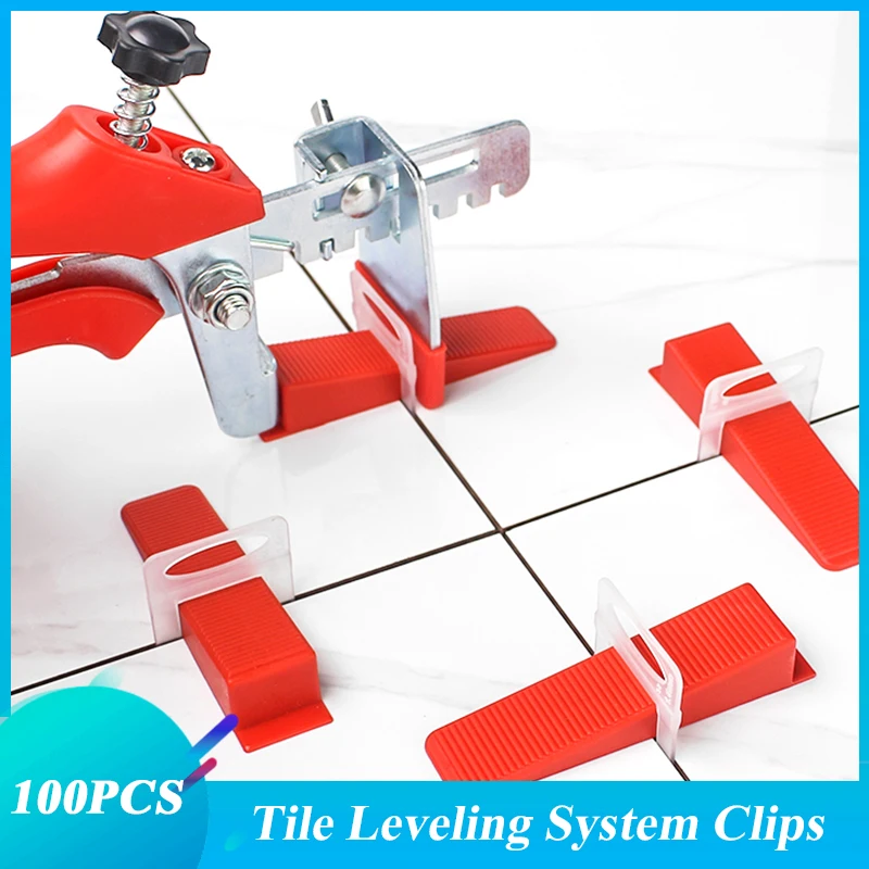 100Pcs Tile Leveling System Clips 1.5mm DIY Tiles Leveler Spacers Tile Leveling System for Professional Ceramic Tile