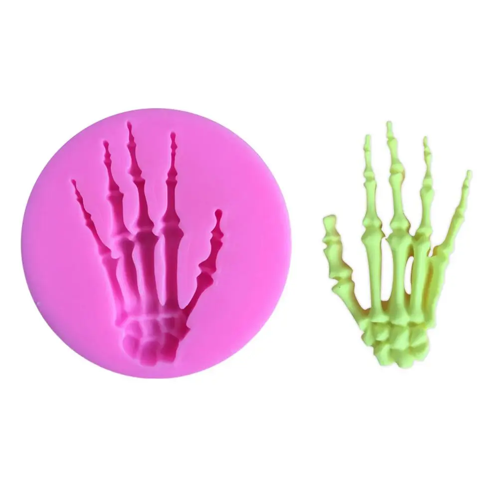 Skull Hand Halloween Silicone Mold Fondant Cake Decorating Tools Chocolate Candy Gumpaste Molds DIY Baking Tools Halloween Decor