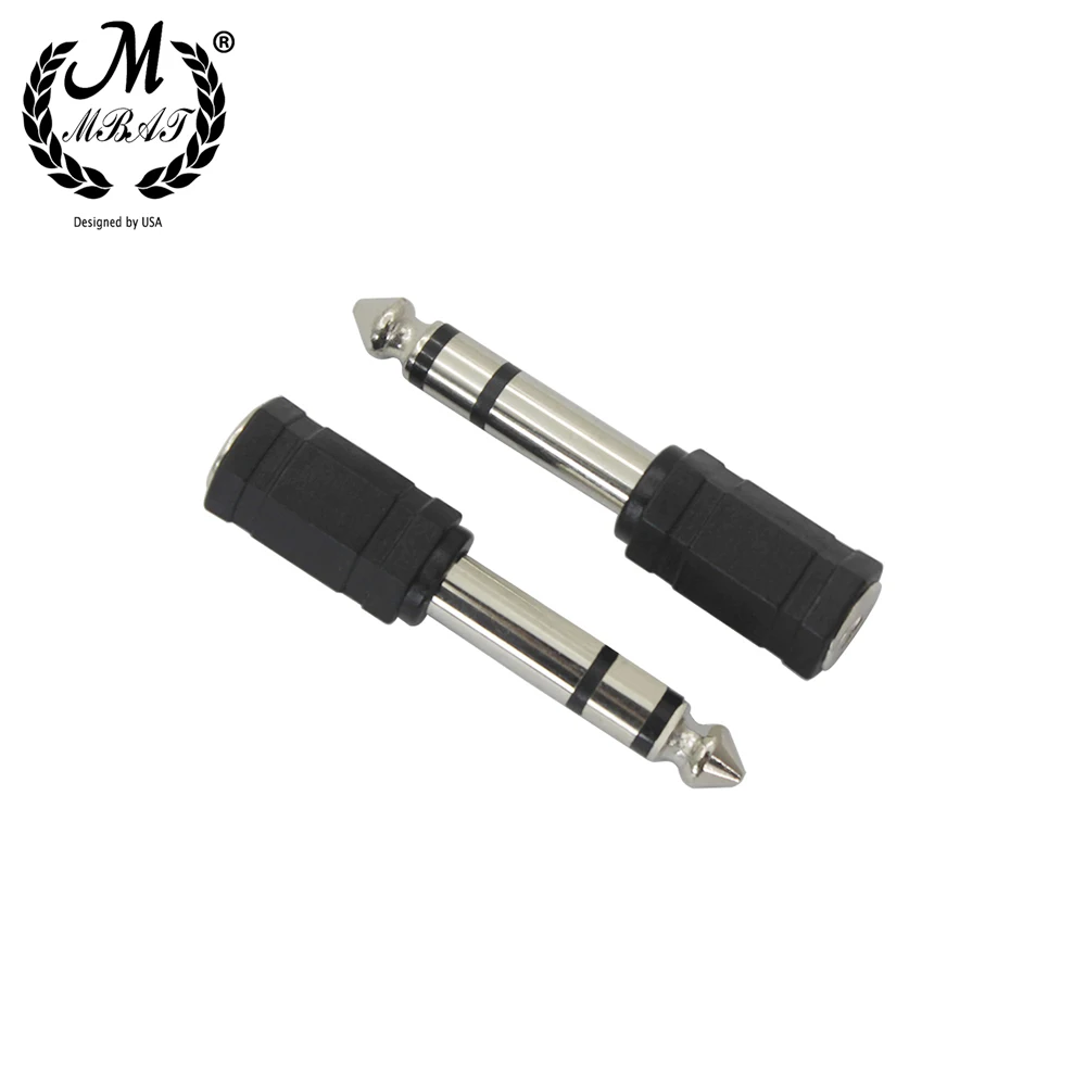 

M MBAT F-37 Adapter 3.5MM Jack to 6.5MM Plug Connector Amplifier Guitar Audio Adapter Musical Instrument Audio Converter