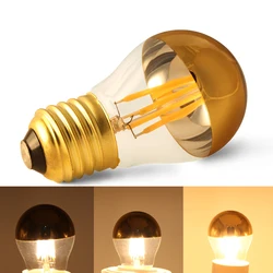 Bombilla Led Filament Lights E27 4W 110v 220v Dimmer G45 Bubble Ball Bulb Edison Sgolden Top Mirror Shadowless Lamp Warm White