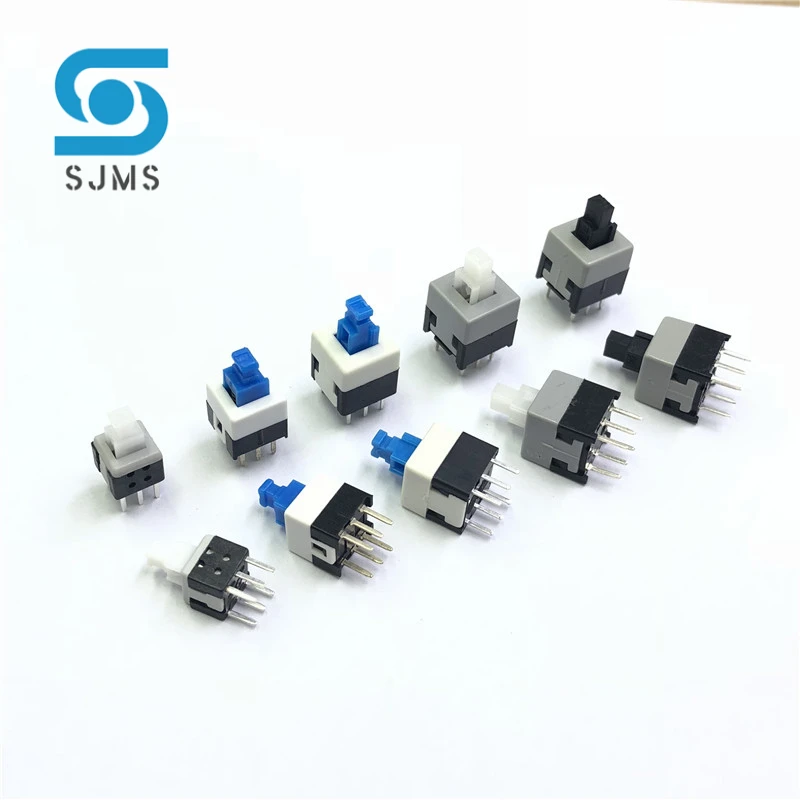 10PCS Non-Self-Locking Switch/Self Locking  5.8*5.8 7*7 8*8 8.5*8.5mm Push Tactile Power Micro Switch 6 Pin Button Reset Switch