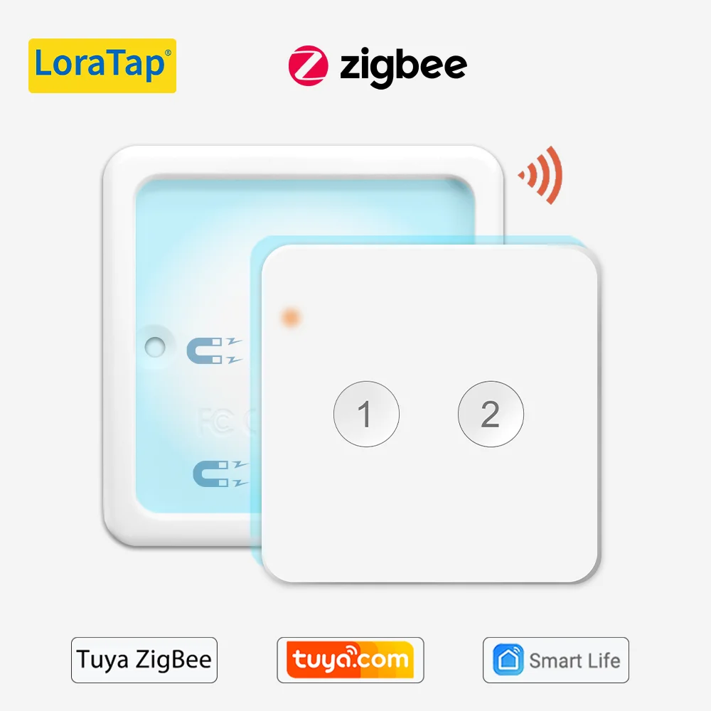 LoraTap 4 Gang Tuya ZigBee Drahtlose Szene Schalter Push Button Controller durch Batterie 2MQTT Setup Automatisierung Szenario für Hause DIY