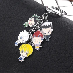 Hunter x Hunter Metal Charm Keychain GON Killua Zoldyck Kurapika Leorio Hisoka Figures Key Chain for Women Men Keyring Jewelry