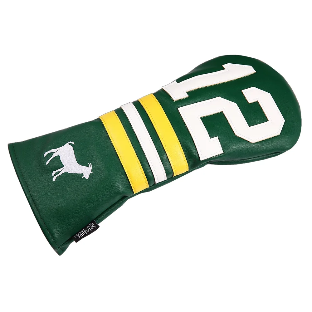 PU Leather Men Women Sports Idol Jersey Number Style Cover Golf Club Driver Headcover