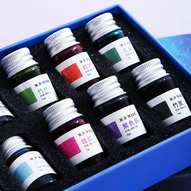 12 Colors Calligraphy Pen Ink 12 Constellation Ink Gold Powder Glass Dip Pen Inks Fountain Pen Writing Signature