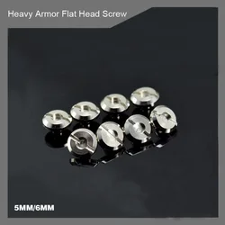Etching Parts For Model Taking Tools Metal Modification Military Model Gift 5.0/6.0mm Heavy Armor Flat Head Screw 12pcs