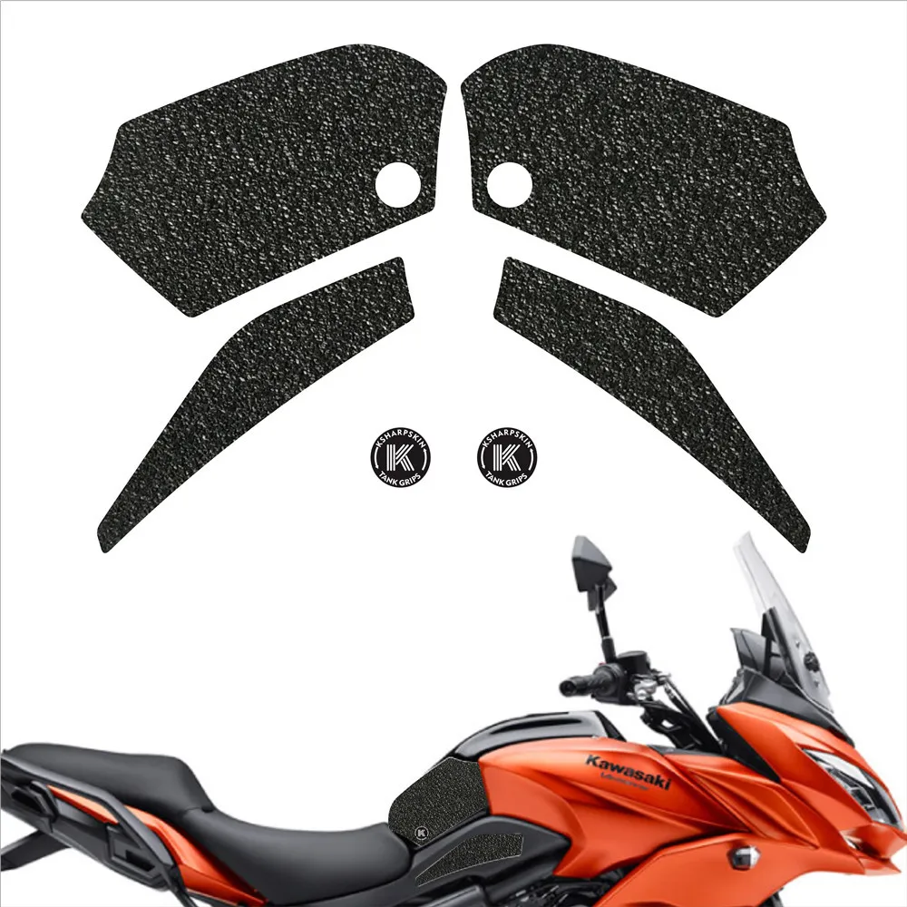 

KSHARPSKIN Fuel tank grip motorcycle sticker Fuel tank side protection decal for KAWASAKI 15-18 VERSYS 650 ABS LT