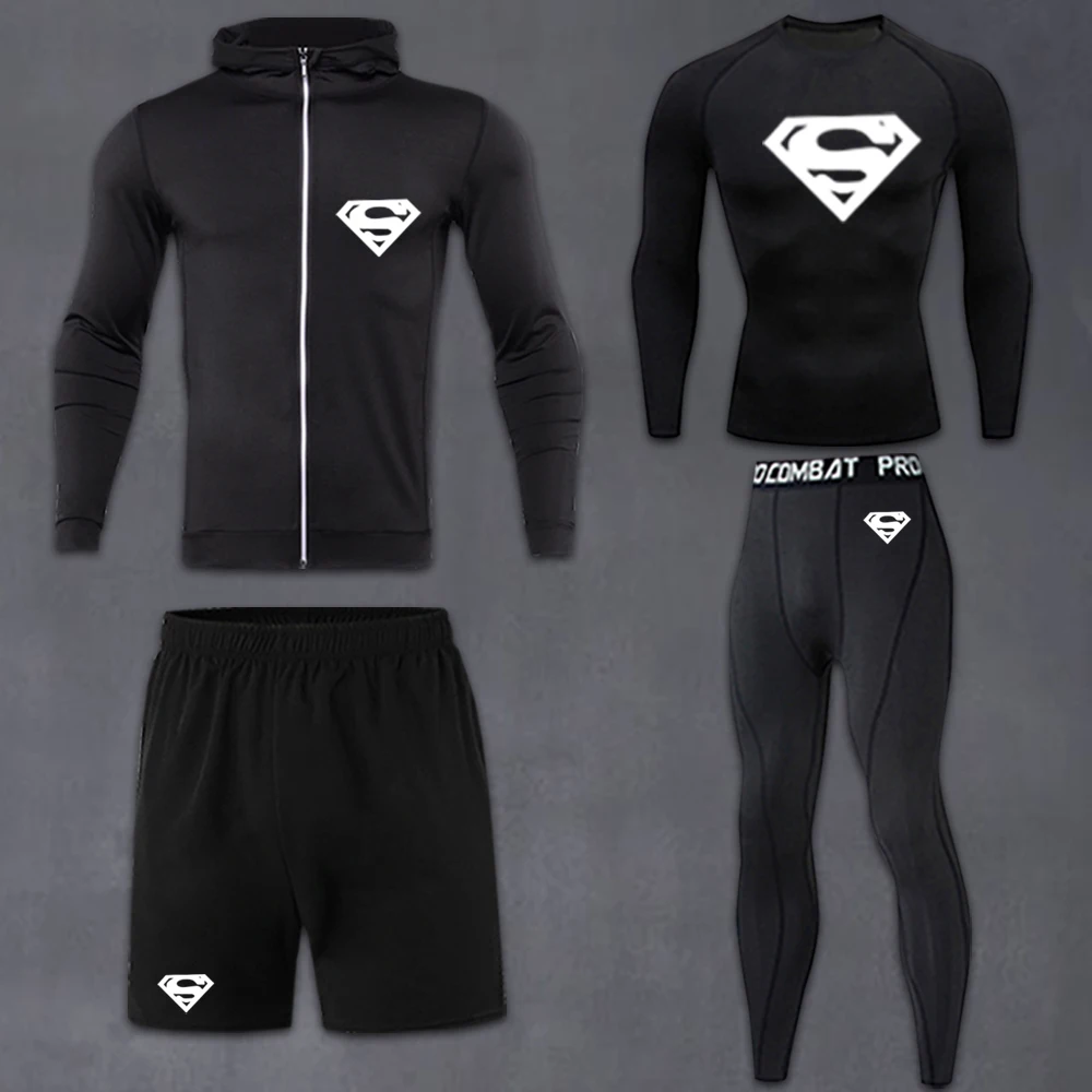 

Men's Compression Sportswear Suits Gym Tights Training Clothes Workout Jogging Sports Set Running Rashguard Tracksuit For Men